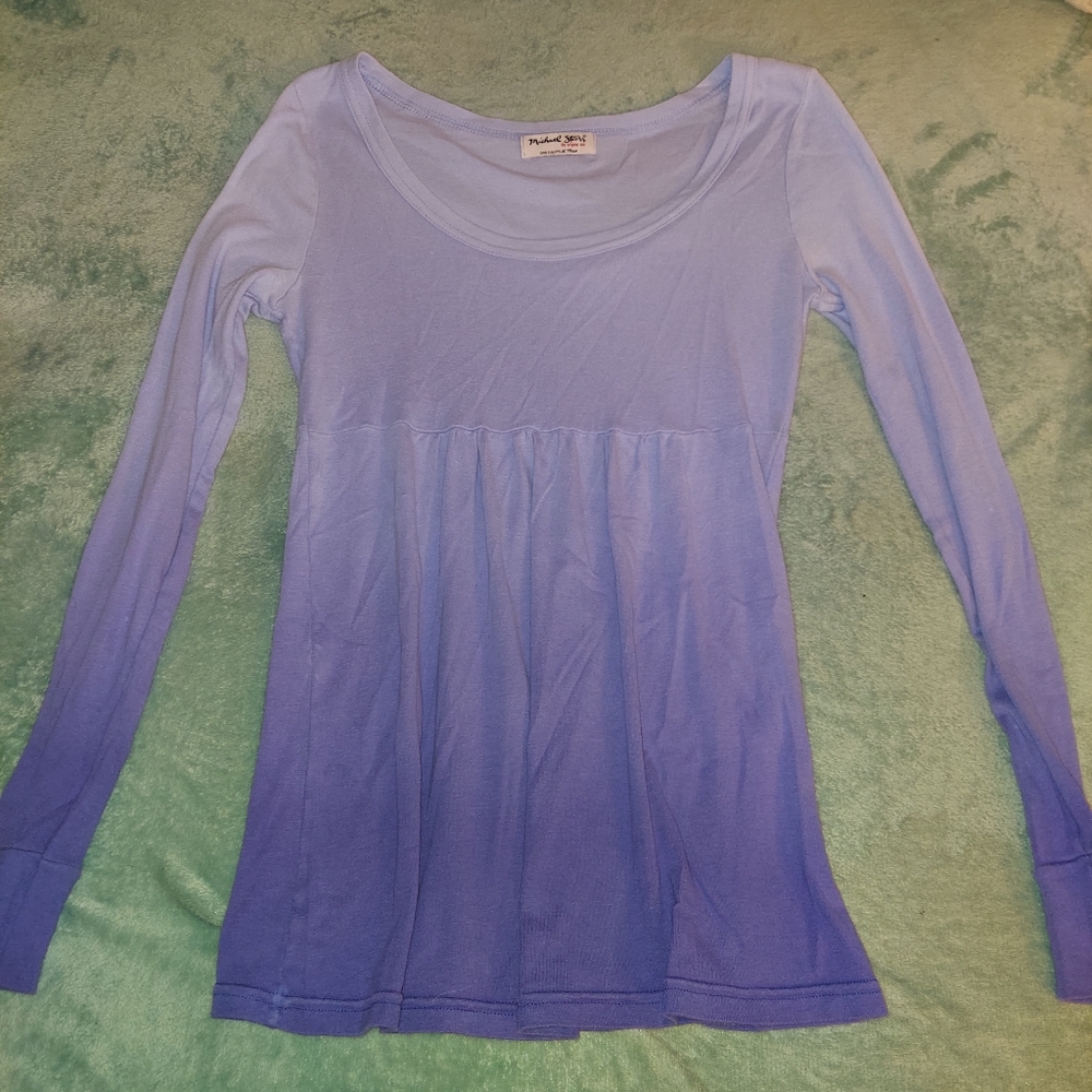 Michael Stars Blue Ombre Babydoll Top